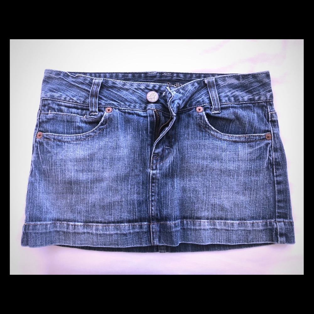 Denim mini skirt